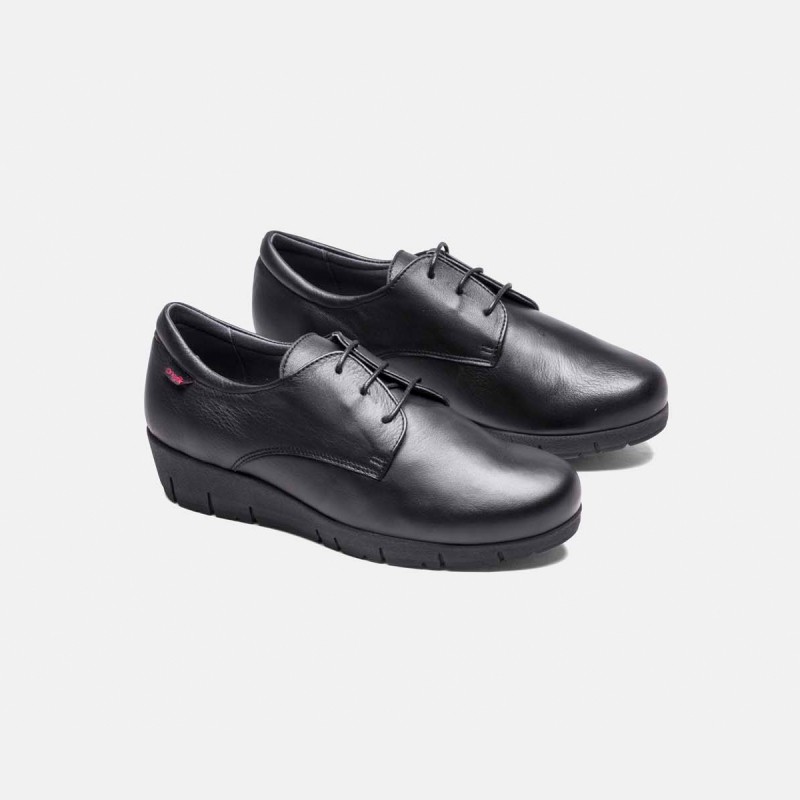 black leather non slip work shoes